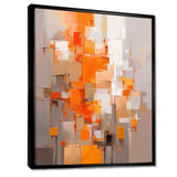 Orange Brown Shattered Realities - Abstract Canvas Wall Art