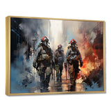 Fireman Heroes In Action II - Americana Canvas Wall Art