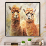 Graceful Alpacas - Brown Alpaca Wall Art