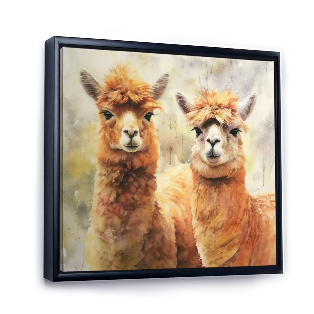 Graceful Alpacas - Brown Alpaca Wall Art