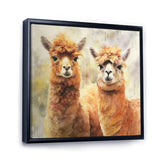 Graceful Alpacas - Brown Alpaca Wall Art