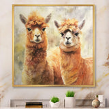 Graceful Alpacas - Brown Alpaca Wall Art
