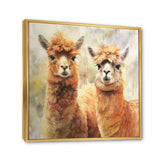 Graceful Alpacas - Brown Alpaca Wall Art