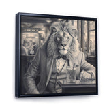 Lion Having A Drink - Animal Home Decor Art