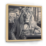 Lion Having A Drink - Animal Home Decor Art