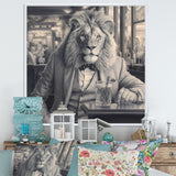 Lion Having A Drink - Animal Home Decor Art
