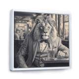 Lion Having A Drink - Animal Home Decor Art