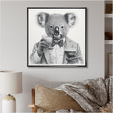 Koala Having A Drink - Animal Living Room Wall Art