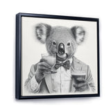Koala Having A Drink - Animal Living Room Wall Art