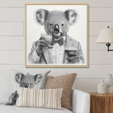 Koala Having A Drink - Animal Living Room Wall Art