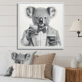 Koala Having A Drink - Animal Living Room Wall Art
