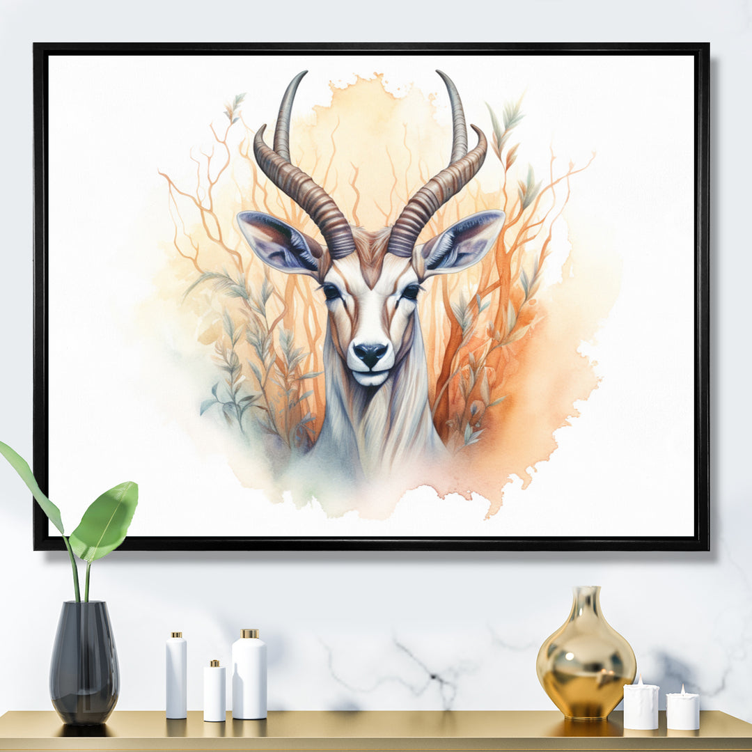 Wild Antelope Charm - Antelope Canvas Wall Art