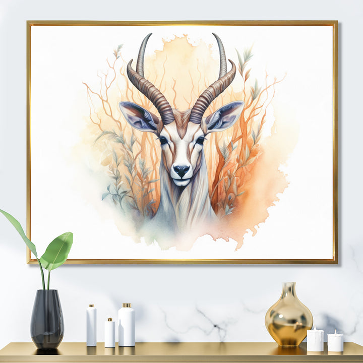 Wild Antelope Charm - Antelope Canvas Wall Art