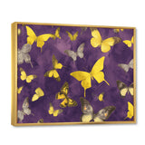 Yellow and Purple Butterfly - Yellow Butterfly Wall Art