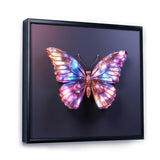 Purple and Pink Butterfly - Butterfly Framed Canvas Art