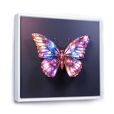 Purple and Pink Butterfly - Butterfly Framed Canvas Art