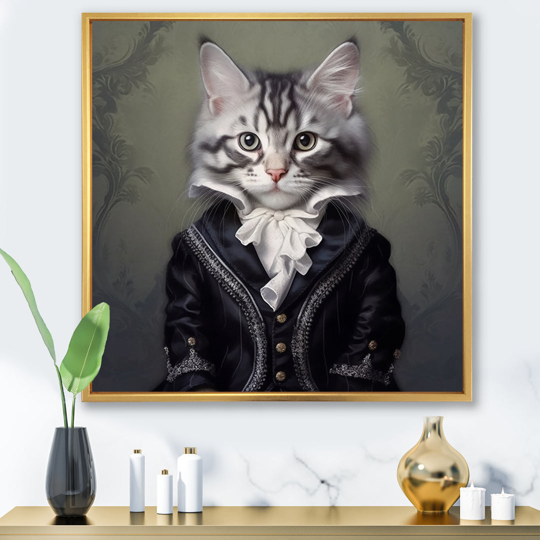 Elegant Whiskers - Cat Bedroom Wall Art
