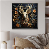 Deer Wonderers III - Animals Canvas Wall Art