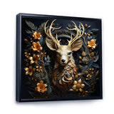 Deer Wonderers III - Animals Canvas Wall Art