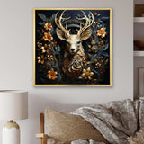 Deer Wonderers III - Animals Canvas Wall Art