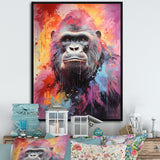 Pink Black Popart Gorilla - Gorilla Wall Art Prints