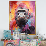 Pink Black Popart Gorilla - Gorilla Wall Art Prints