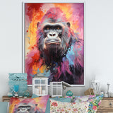 Pink Black Popart Gorilla - Gorilla Wall Art Prints