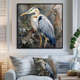 Graceful Heron Waterbird I - Animals Canvas Wall Art