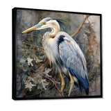 Graceful Heron Waterbird I - Animals Canvas Wall Art