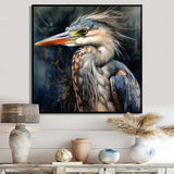 Graceful Heron Waterbird III - Animals Canvas Wall Art