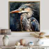 Graceful Heron Waterbird III - Animals Canvas Wall Art