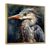 Graceful Heron Waterbird III - Animals Canvas Wall Art