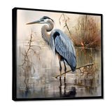 Graceful Heron Waterbird IV - Animals Canvas Wall Art