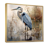 Graceful Heron Waterbird IV - Animals Canvas Wall Art