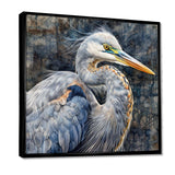 Heron Waterbird I - Animals Canvas Wall Art