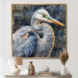 Heron Waterbird I - Animals Canvas Wall Art