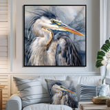 Heron Waterbird II - Animals Canvas Wall Art