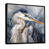 Heron Waterbird II - Animals Canvas Wall Art