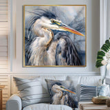 Heron Waterbird II - Animals Canvas Wall Art