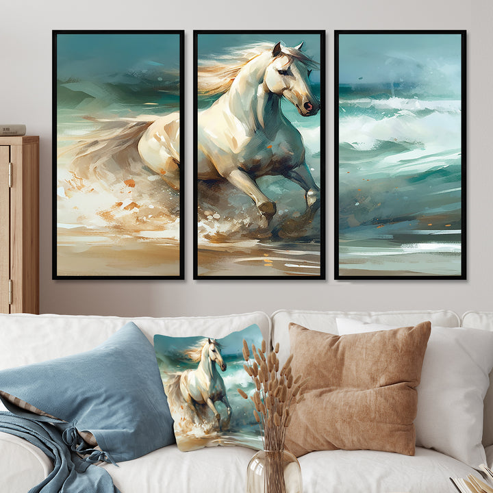 Horse On The Beach II - Multi-Panels