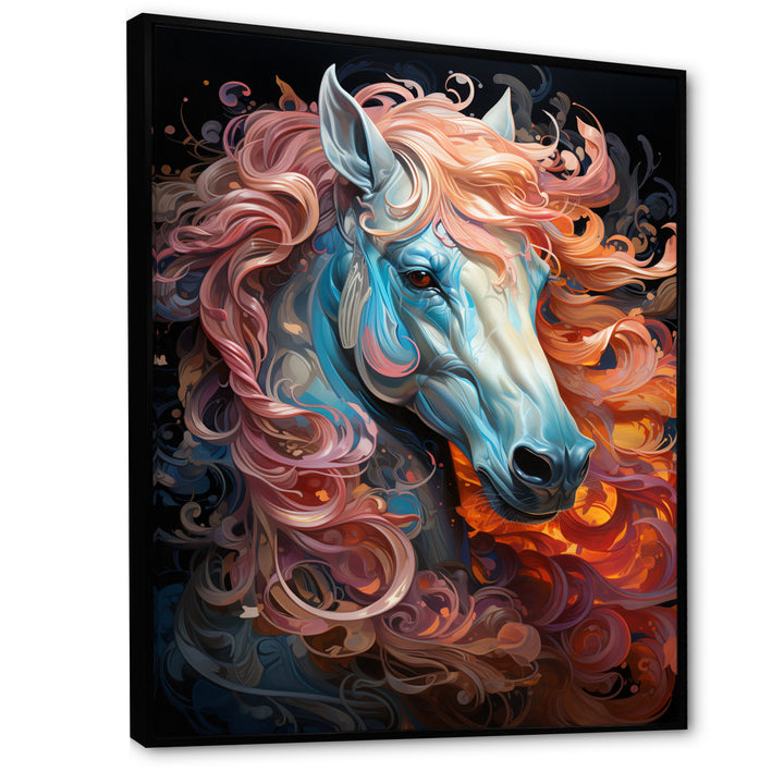 Colorful Horse Mane - Horse Living Room Wall Art