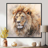 Fierce Lion III - Animals Canvas Wall Art