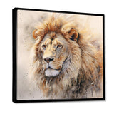 Fierce Lion III - Animals Canvas Wall Art