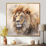 Fierce Lion III - Animals Canvas Wall Art