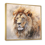 Fierce Lion III - Animals Canvas Wall Art