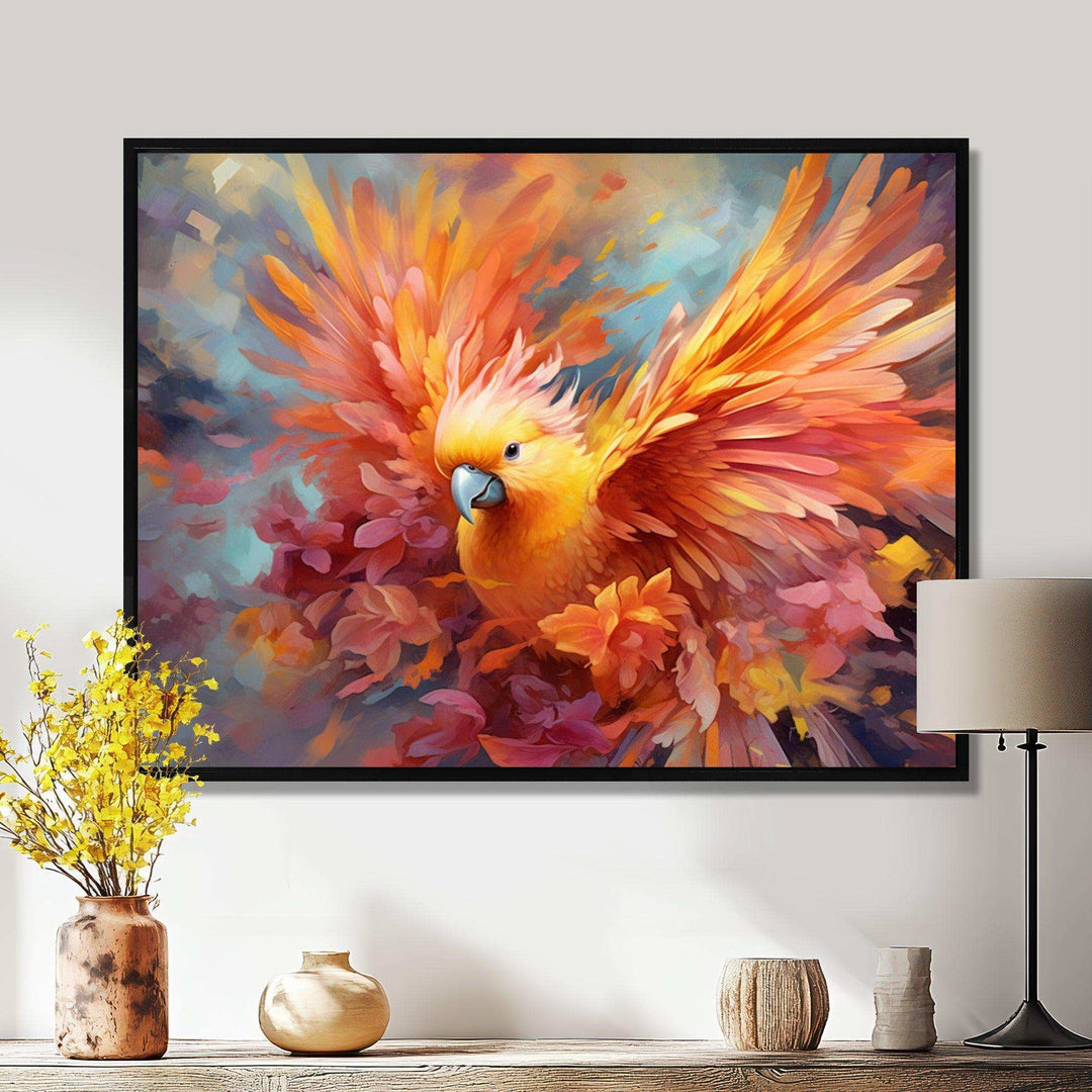 Tropical Parrot I - Animals Canvas Wall Art
