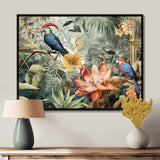 Parrot In Paradise II - Animals Canvas Wall Art