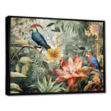 Parrot In Paradise II - Animals Canvas Wall Art