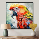 Tropical Parrot In Paradise II - Animals Canvas Wall Art