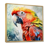 Tropical Parrot In Paradise II - Animals Canvas Wall Art